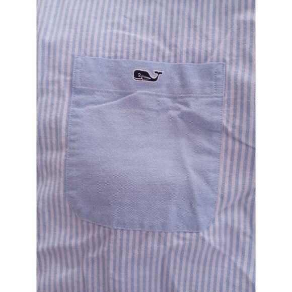 Vineyard Vine Mens Size M Button Up Pink and Green Sleeves Stripe Long Sleeves - Picture 4 of 10